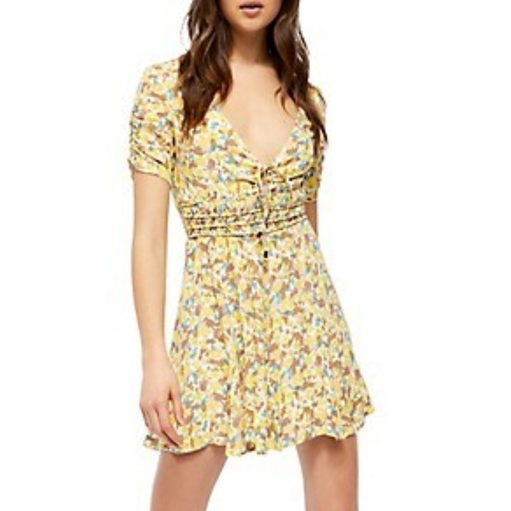 Free people forget me not mini dress